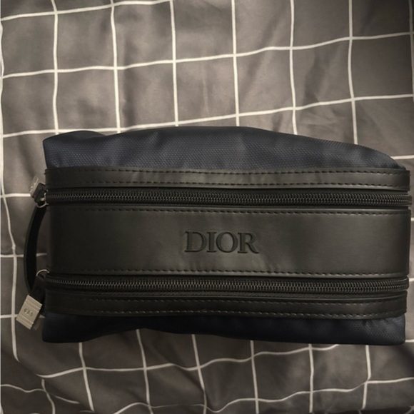 Dior Other - Dior Men's Black and Dark Blue Toiletry Bag